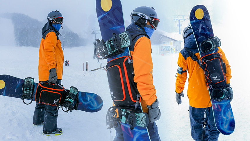 開箱｜FeatherRider酷滑雪板包，背包與雪板包二合一，三種背法/輕鬆裝卸雪板/解放你的雙手!