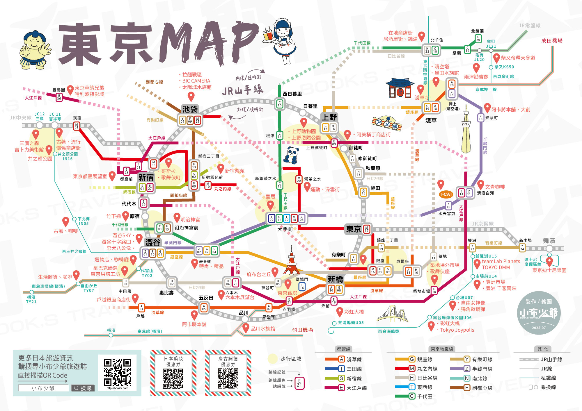 東京景點地圖-2026最新-小布少爺製作